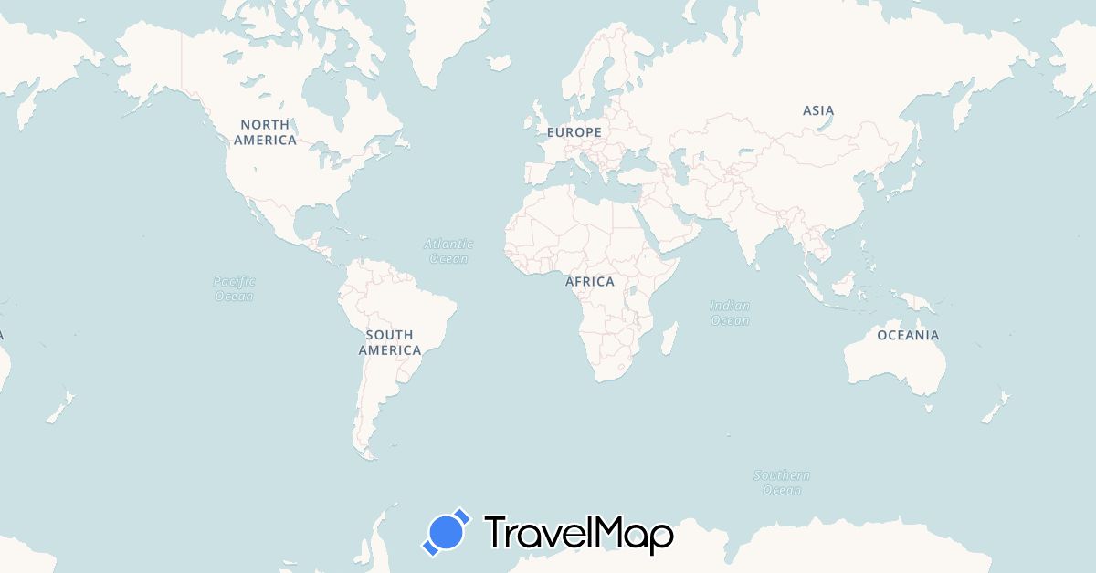 TravelMap itinerary: driving, bus, plane, train, hiking, boat in Argentina, Bolivia, Belize, Chile, Colombia, Costa Rica, Ecuador, Guatemala, Mexico, Nicaragua, Panama, Peru, El Salvador, United States (North America, South America)